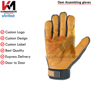 Synthetic Leather <b>Gloves</b> Durable Work Safety <b>Gloves</b> Flexible <b>Grip</b> Fit for Construction OEM Wholesale - Product Image 4