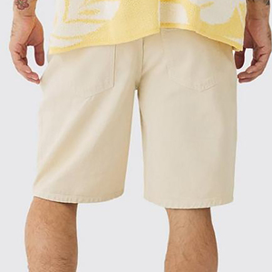 กางเกงขาสั้นสั่งตัดคุณภาพสูง เป็นมิตรกับสิ่งแวดล้อม สีพื้น ความยาวระดับเข่า ทรงหลวม สปอร์ต สวมใส่สบาย ติดกระดุมด้านหน้า แห้งเร็ว ซับเหงื่อ - Product Image 2