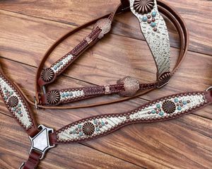 Sillín Western de Cuero Hecho a Mano, Transpirable, Tamaños Personalizados, Juego de Cabezada y Pechera para Montar a Caballo, ¡Venta Caliente! - Product Image 3