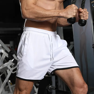 Shorts de course pour hommes de haute qualité, décontractés, en maille, couleur blanche, légers, athlétiques, à séchage rapide, respirants, pour adultes - Product Image 3