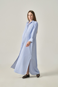 Women's Oversized Loose Fit Pregnancy Maternity Maxi Dress Casual Outwear Breathable Lightweight Woven Eco-Friendly Summer 100% - Product Image 2