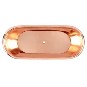 Baignoire autoportante de luxe en acier inoxydable, faite à la main, moderne, écologique, durable, avec cadre en aluminium pour la décoration de salle de bain à domicile ou à l'hôtel - Product Image 4