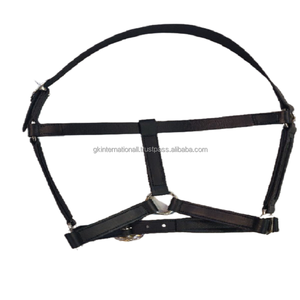 Licou de cheval en cuir de bonne qualité, canal vide avec cuir souple rembourré, matériel en laiton lourd - Product Image 1