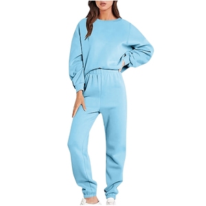 Conjunto Deportivo de Invierno para Mujer, Chaqueta con Cierre y Pantalones Jogger de Forro Polar, Conjunto de Dos Piezas Cálido, Venta al Por Mayor - Product Image 4