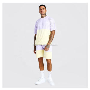 Estilo Casual 100% Poliéster Twinset Camisetas Pantalones cortos Conjunto Slim Fit con cuello redondo Camiseta de manga corta Conjuntos cortos para hombres - Product Image 6