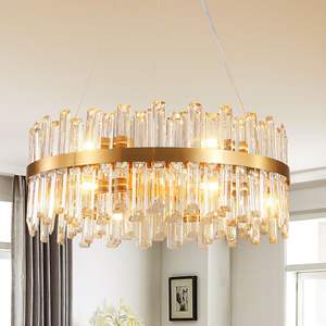 23.6 Inches Luxury Simple Modern <b>LED</b> Lighting Crystal Chandeliers Pendant <b>Lights</b> <b>for</b> <b>Living</b> <b>Room</b> Bedroom Dining <b>Room</b> Decor Home - Product Image 5