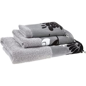 Set di 3 Asciugamani da Bagno Moderni in Grigio con Stile Contemporaneo - Product Image 4