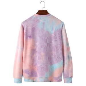Sweat-shirt personnalisé avec logo, pour femmes, tie-dye pastel, col rond, pull unisexe, couple, streetwear kawaii, rose, bleu, coton - Product Image 2
