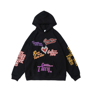 Sweat-shirts d'hiver légers en molleton 100 % coton avec logo personnalisé, impression DTF, pour hommes, service OEM, streetwear, avec poche - Product Image 2