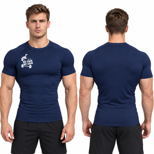 เสื้อยืดแขนสั้นรัดรูปสำหรับผู้ชาย Regal Three LLC เสื้อออกกำลังกาย ระบายอากาศได้ดี ผลิตจากโพลีเอสเตอร์ ยืดหยุ่น คอกลม เสื้อชั้นในสำหรับผู้ชาย - Product Image 2