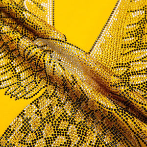 Men's & Women's <b>Sparkling</b> Eagle Rhinestone T-Shirt 2026 Vibrant Mustard Yellow Regular Fit <b>Gold</b> Crystal Streetwear <b>Top</b> HD - Product Image 4