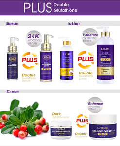Ensemble de soins éclaircissants pour la peau à action <span class=keywords><strong>rapide</strong></span> Double Glutathion, Vitamine C, Lotion pour le corps, Crème pour le visage, Kit facial 5-en-1 pour un éclat radieux - Product Image 6