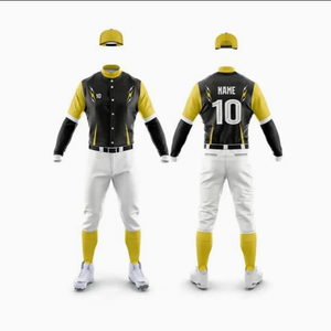 Ensemble d'uniformes de baseball et de softball personnalisés, 100% polyester, imprimé par sublimation, respirant, séchage rapide, kit de maillot d'équipe, hommes adultes - Product Image 4