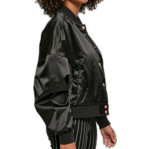 <b>Women</b> Color Block Bomber Jacket Fashion Streetwear Casual Zip Up <b>Coat</b> Custom OEM Wholesale Factory - Product Image 2