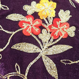Tela de malla de georgette con revestimiento de PA, bordado de punto de cadena, transpirable, ecológica, 100% poliéster, para bolsos de boda y hogar - Product Image 3