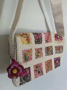 Sac à main perlé avec motif léopard vert, style bohème, pour femme, avec deux sangles, fermeture éclair, grande capacité - Product Image 2