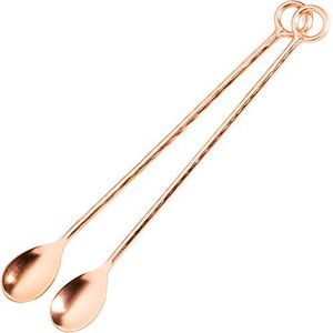Cuillère à cocktail essentielle en métal, manche long, en acier inoxydable, outil de mélange pour boissons, équipement de barman pour bars et restaurants - Product Image 1