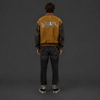 Veste universitaire personnalisée pour homme, veste Letterman, manches en cuir et laine, streetwear universitaire, veste bomber décontractée, OEM ODM
