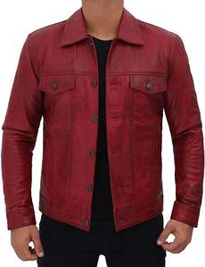 เสื้อแจ็คเก็ตหนังผู้ชายแบบทางการสำหรับฤดูหนาว น้ำหนักเบา ดีไซน์สั่งทำพิเศษ OEM คุณภาพสูง ระบายอากาศได้ดี สำหรับขายออนไลน์ - Product Image 5