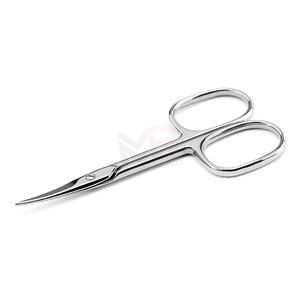 Ciseaux à sourcils et à cuticules en acier inoxydable de haute qualité, revêtement titane arc-en-ciel, lames courbées, outil de manucure - Product Image 6