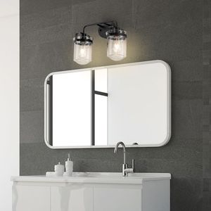 Modern 2-<b>Light</b> Indoor <b>Sconce</b> with Clear Glass Shade for Bathroom Living Room Bedroom Kitchen Wall Lamp Fixture - Product Image 2