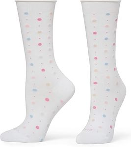 Chaussettes décontractées en tricot respirant et écologique, à rayures tendance, avec logo personnalisé sur le bord du bas - Product Image 3