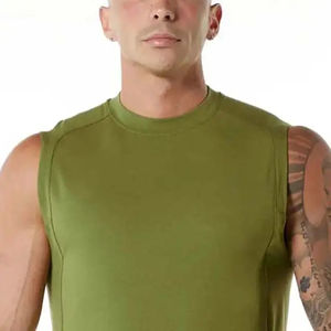 Camiseta sin Mangas para Hombre, de Alta Calidad y Bajo Precio, Verano, Informal, Tejida, Spandex, Algodón, Transpirable, Secado Rápido, Moda - Product Image 5