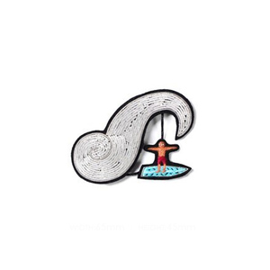 Handmade Luxury Fashion Brooch Custom Crown Heart Embroidery with Bullion Wire Beads Handcrafted <b>Pin</b> for Clothing Accessory - Product Image 2