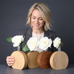 Florero de Madera de Diseño Moderno y Calidad Premium para Decoración de Interiores, Bodas, Opciones de Regalo Exclusivas de Proveedor Indio - Product Image 1