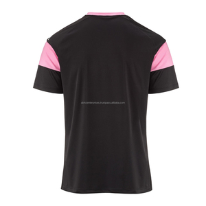 Camiseta de Fútbol de Alta Calidad para Hombre, Color Negro y Rosa, Manga Corta, Cuello Redondo, Malla Transpirable, Top Deportivo para Adultos, Corte Regular - Product Image 4