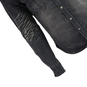 Nouvelle conception Chemises en jean décontractées à manches longues pour hommes Logo personnalisé Coton respirant Teint en fil pour l'automne - Product Image 2