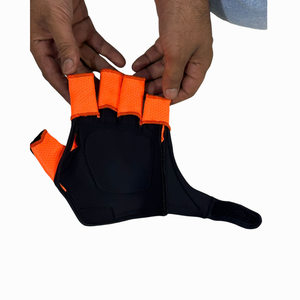 Gant de hockey sur gazon en PVC à demi-doigts avec paume renforcée pour l'entraînement et les compétitions - Product Image 2