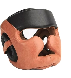 Best Quality PU Leather Protective Durable Head Guard OEM ODM Service <b>Boxing</b>/Kick <b>Boxing</b> Training Sports Safety RL-HG-73 - Product Image 1