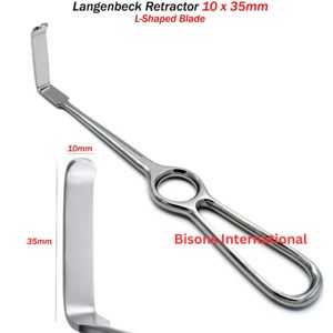 เครื่องมือผ่าตัดแบบดึงกล้ามเนื้อชนิดใช้มือ ยี่ห้อ BISONS รุ่น Kocher Langenbeck ทำจากสแตนเลส ขนาด 35 มม. ได้รับการรับรองมาตรฐาน CE ระดับ Class I - Product Image 1