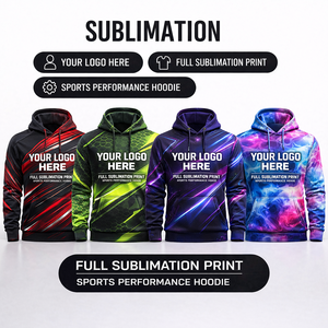 Sudadera con Capucha Personalizable para Hombre, Otoño, con Cierre de Cremallera, Bolsillo Frontal, Forro Polar de 180g, Ligera, Transpirable, con Diseño de Logotipo Sublimado - Product Image 1