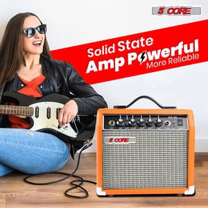 แอมป์กีตาร์แบบตั้งพื้นพกพา 5 คอร์ GA 20 ORG 20W ลำโพง 6.5 นิ้ว ช่องเสียบ Aux อินพุต ช่องเสียบหูฟัง สำหรับกีตาร์ไฟฟ้า กีตาร์โปร่ง และกีตาร์เบส - Product Image 5
