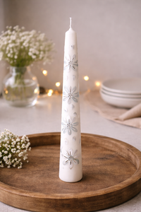 Vela Cónica Floral Pintada a Mano con Aroma a Lavanda, Vela Navideña sin Humo, Vela de Cera de Soja Hecha a Mano de Lujo para Decoración del Hogar y Bodas - Product Image 3