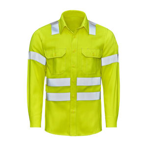 Chaleco de Seguridad Profesional para Hombre, Franela, Elegante, Cuello en V, Transpirable, Ligero, ANSI Clase 3, Ropa de Trabajo de Primera Calidad - Product Image 1