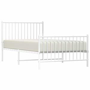 Cadre de lit simple en métal blanc avec finition élégante en peinture poudrée - Product Image 3