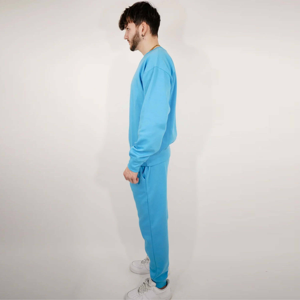 Ensemble de survêtement deux pièces en molleton épais et confortable pour homme, col rond, grandes tailles, idéal pour se détendre et faire du sport - Product Image 2