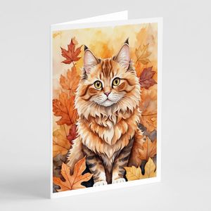 Skookum การ์ดคำอวยพร A7ใบไม้ร่วงแปลกๆแพ็คการ์ดเปล่า8ใบพร้อม5x7ขนาดซองจดหมาย - Product Image 1