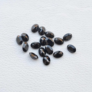 Piedra preciosa de espinela negra Natural de grado AAA, corte ovalado facetado de 5x7mm, óptico calibrado pulido Premium, venta directa especial de fábrica - Product Image 3