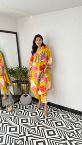 Ensemble de cordon en pur coton luxueux pour femmes - Salwar Kameez formel avec un look élégant et sophistiqué à volants, tenue de soirée - Product Image 6