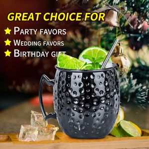 Tazas Moscow Mule de Acero Inoxidable al por Mayor con Asa de Acero, 18 oz, Revestimiento Negro - Ecológicas para Uso en Hogar, Oficina, Fiestas y Bebidas Frías - Product Image 3
