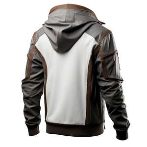 Meilleure veste bomber d'hiver pour homme en cuir de vache véritable imperméable à capuche avec fermeture éclair, style hiver 2026 - Product Image 2