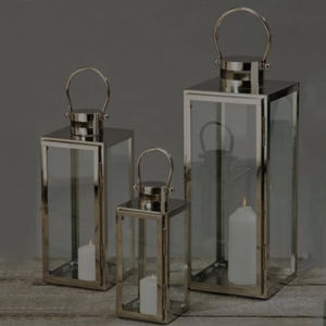 Hot Selling 3 Pcs <b>Set</b> Of Metal Candle <b>Lanterns</b> With Shiny Silver Nickel Plated Finish for Outdoor Home Decoration Handmade - Product Image 6