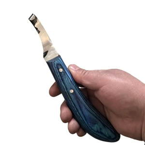 Cuchillo de herradura de doble filo, cuchillo para reparar pezuñas de ganado vacuno y ovino, cuchillo para cortar pezuñas, herramienta para limpiar pezuñas, para establos ecuestres - Product Image 4