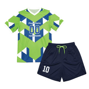 Ensemble d'uniformes de football, design rayé teint en pièce, nom d'équipe personnalisé, respirant, 100 % polyester pour des performances optimales et un style. - Product Image 6