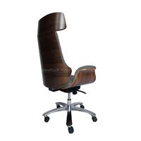 Alexander 5-HR Chaise de travail pivotante-Dossier plaqué, tissu avant, inclinable, aluminium R365, prêt ODM/OEM