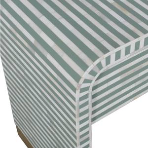 Elegante mesita de noche de mosaico de conchas naturales con un impresionante diseño de estrella, que sirve como mesita de noche Capiz con estilo para hoteles. - Product Image 4
